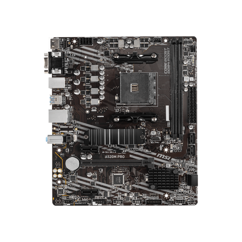 MOTHERBOARD MSI A520M PRO DDR4 AM4 (Series 3000/4000/5000)