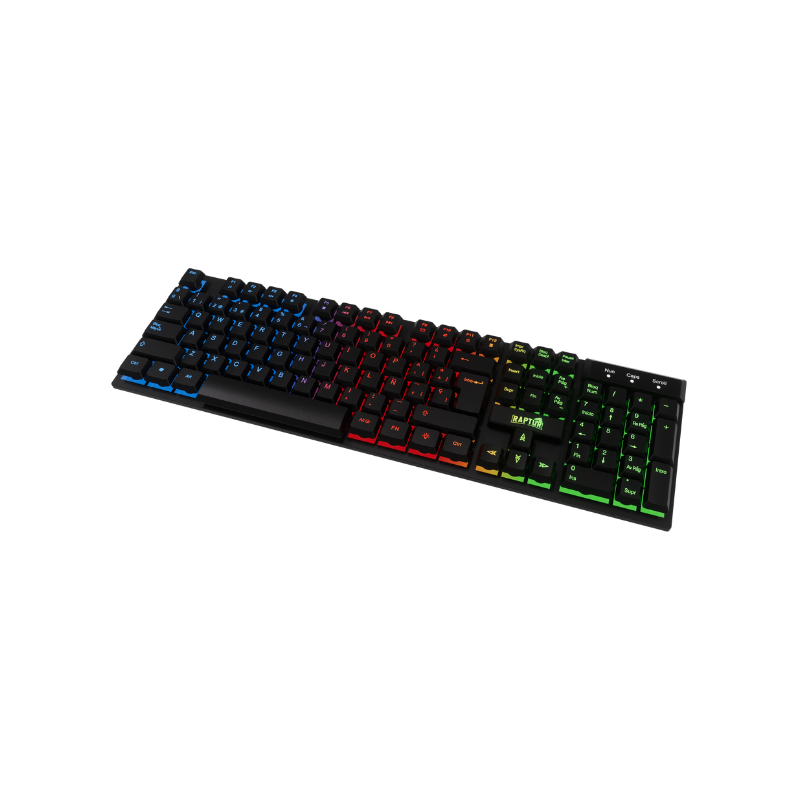 TECLADO RAPTOR FIRECLAW M1 MEMBRANA RAINBOW 7 COLORES