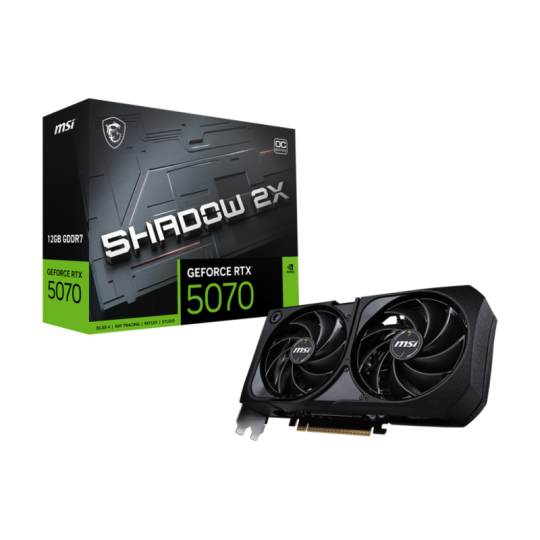PLACA DE VIDEO VGA MSI GEFORCE RTX 5070 SHADOW 2X OC 12G