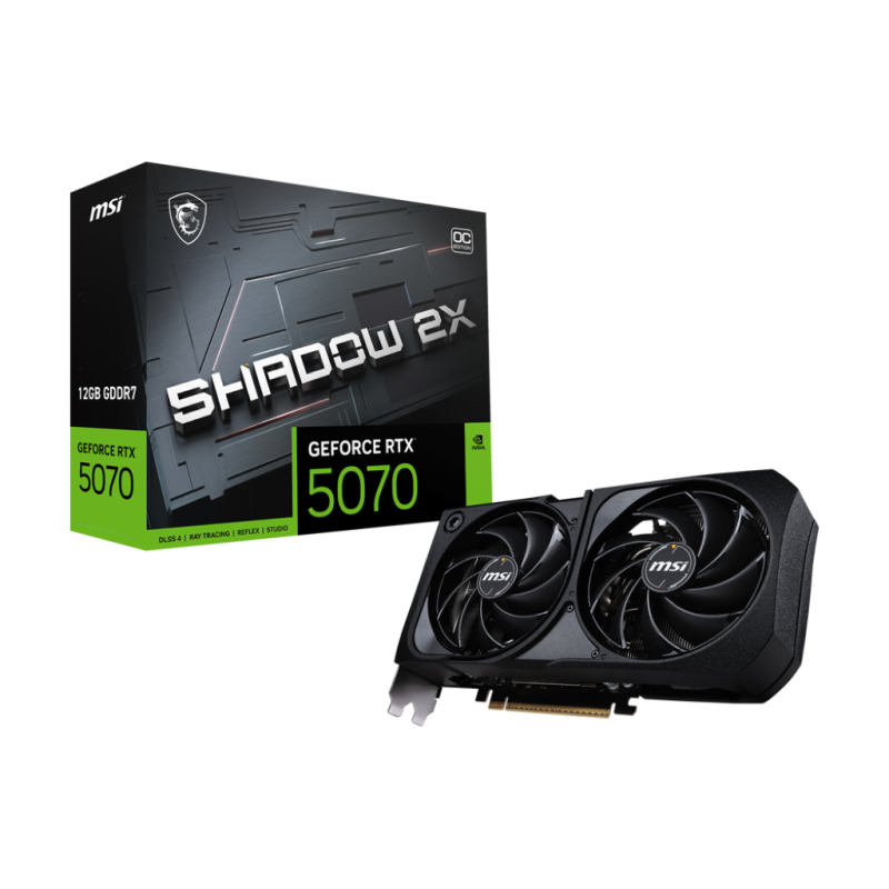 PLACA DE VIDEO VGA MSI GEFORCE RTX 5070 SHADOW 2X OC 12G