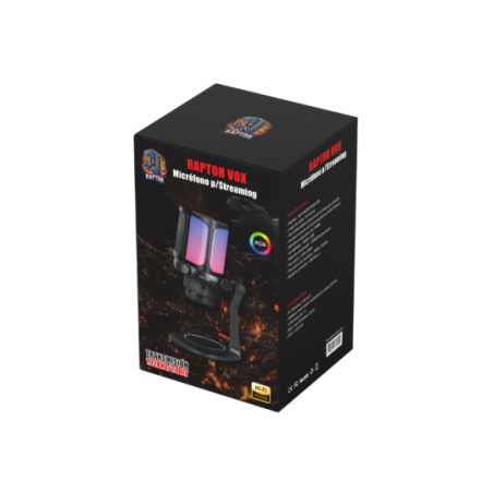 Microfono Raptor Vox RGB USB p/Streaming