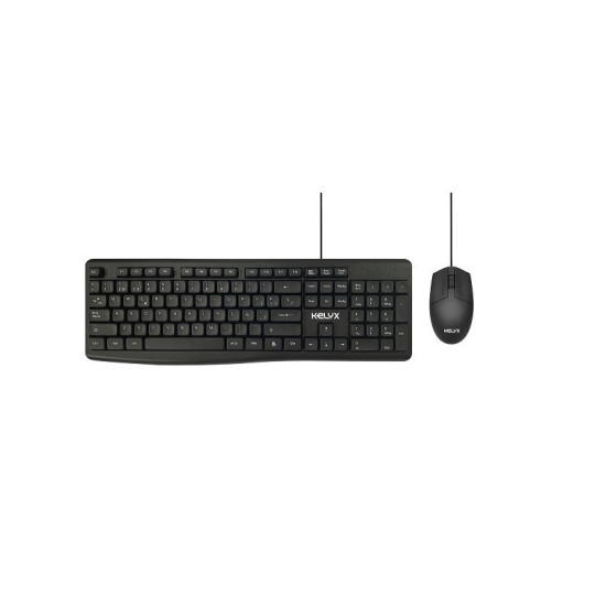 Teclado+Mouse Kelyx USB Cableado Negro