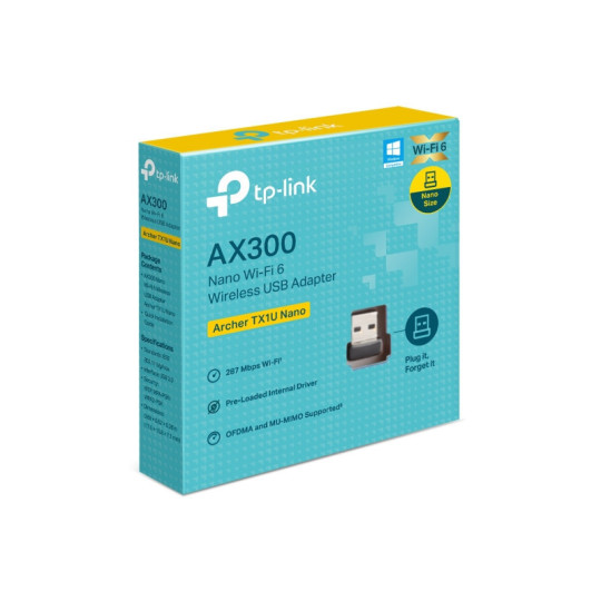 PLACA DE RED Archer TX1U Nano P.RedW USB AX300 Wifi 6 Dual band