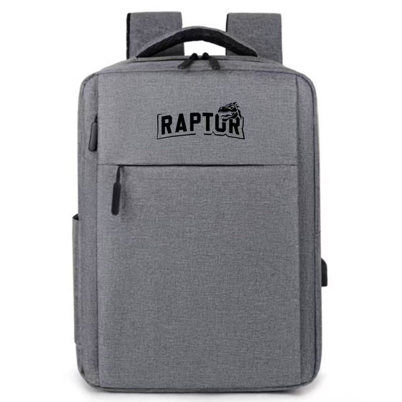 MOCHILA RAPTOR C/USB P/CARGA MULTIPLES BOLSILLOS GRIS