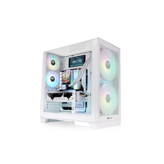 GABINETE THERMALTAKE VIEW 390 AIR MID-TG CURVO FAN X2 WHITE