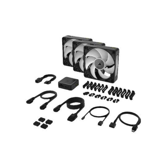 COOLER  FAN CORSAIR ICUE LINK RX120 MAX RGB 120MM BLACK PACK X3