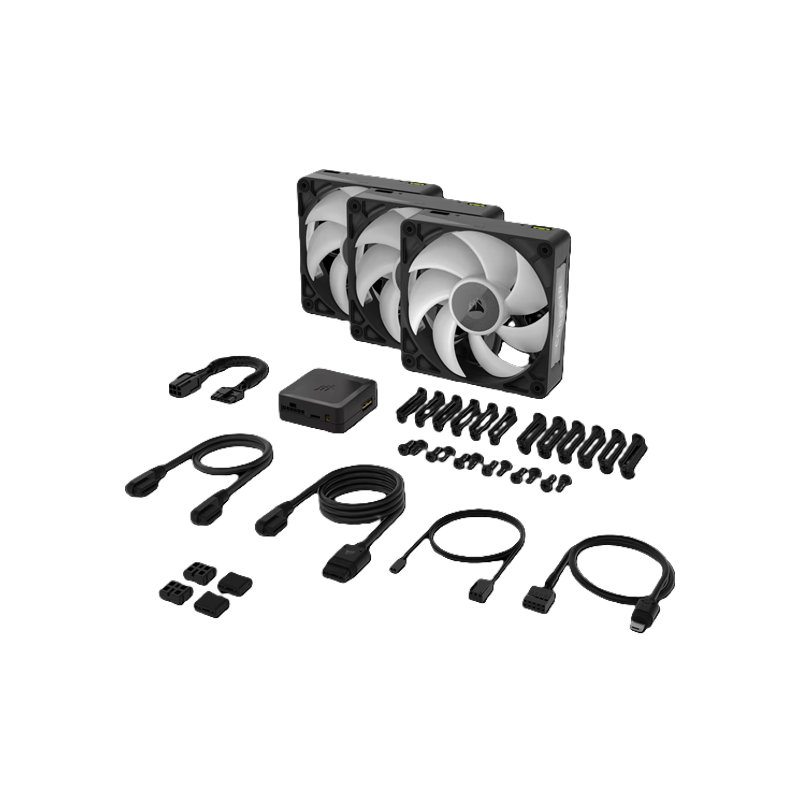 COOLER  FAN CORSAIR ICUE LINK RX120 MAX RGB 120MM BLACK PACK X3