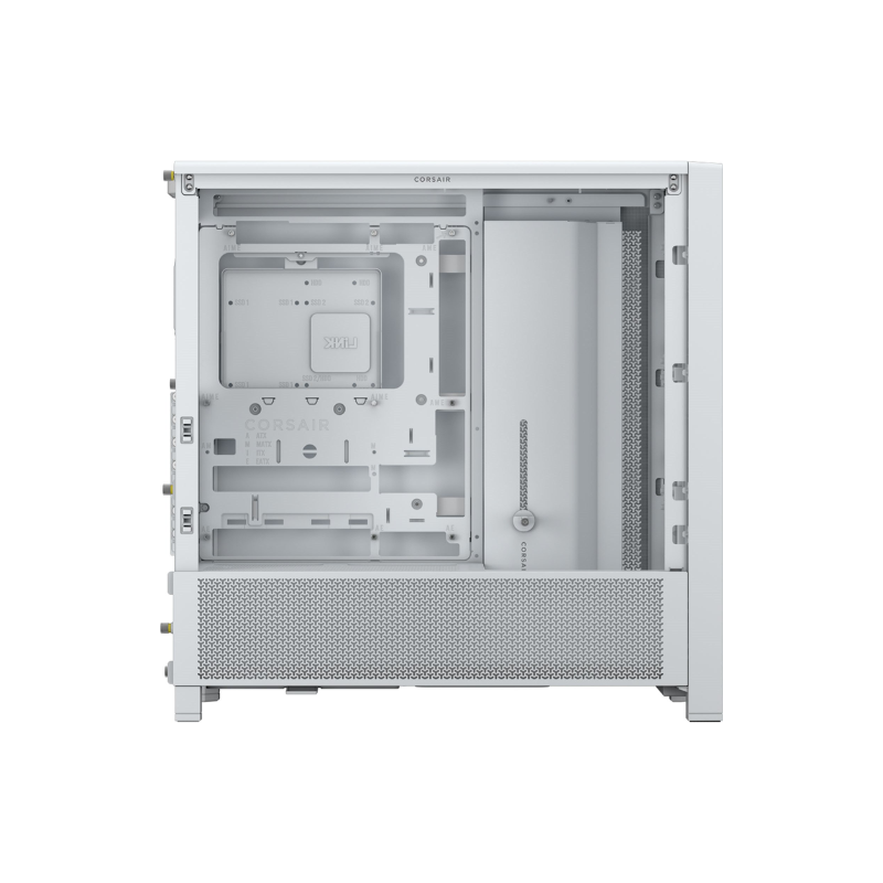 Gabinete Corsair FRAME 4000D Mid-Tower TG White FAN X3 RGB