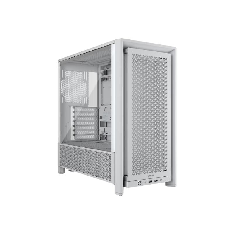 Gabinete Corsair FRAME 4000D Mid-Tower TG White FAN X3
