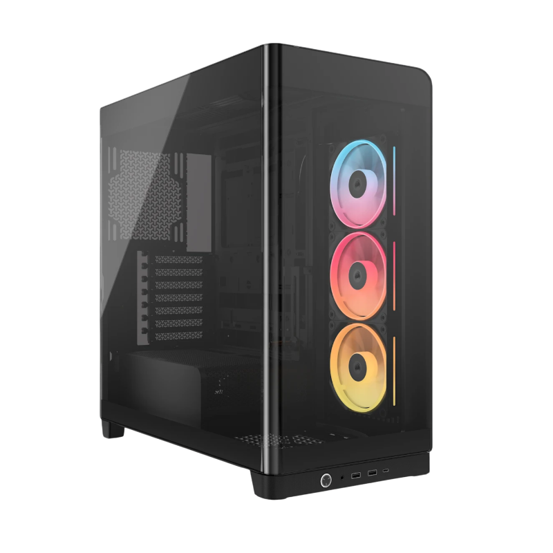 GABINETE CORSAIR FRAME 4500X LX-R RGB MID-TOWER TG BLACK