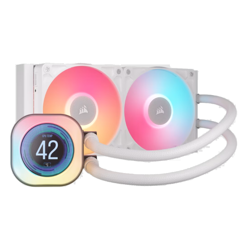 WATER COOLING CORSAIR ICUE LINK TITAN 240 RX LCD 2X CPU COOLER 240MM WHITE
