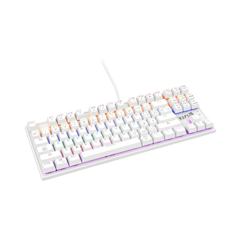 Teclado Gamer Raptor Fireclaw M87 Mecanico Retroiluminado Switch Red Outemu White