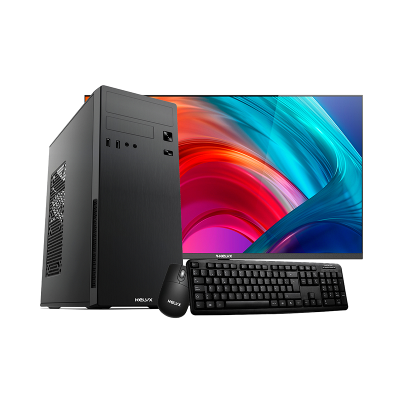 Pc Kelyx AMD Ryzen 3 3200G 8G M.2 256G Win 11H + Monitor 24"