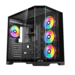 Gabinete Raptor Eclypse TG x2 Mid-Tower RGB Fan x4