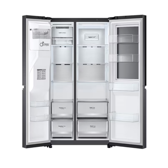 HELADERA LG  GS77SXTC DOBLE PUERTA 768 Lts INSTAVIEW SMART INVERTER NEGRA