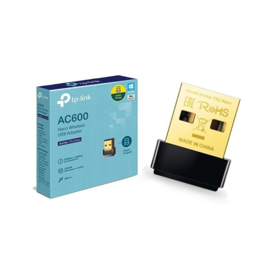 Placa de Red Wireless Usb Tp Link Archer T2u Ac600 Dual Band nano