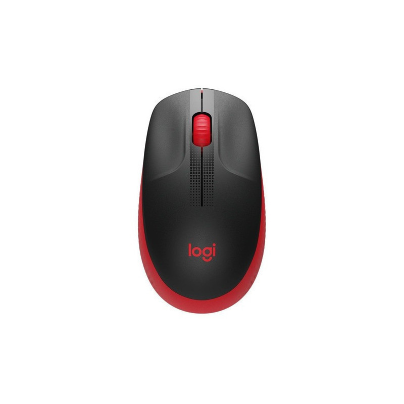 MOUSE INALÁMBRICO LOGITECH M190 ROJO Y NEGRO