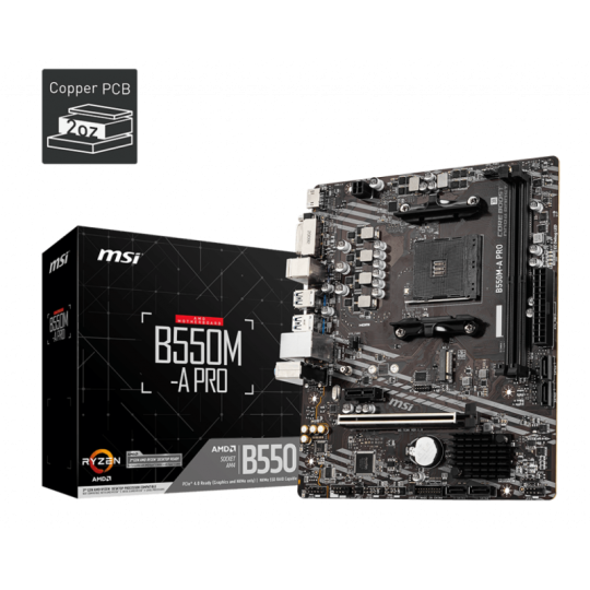 MOTHERBOARD MSI B550M-A PRO AM4 DDR4 (3ra y 5ta Gen)
