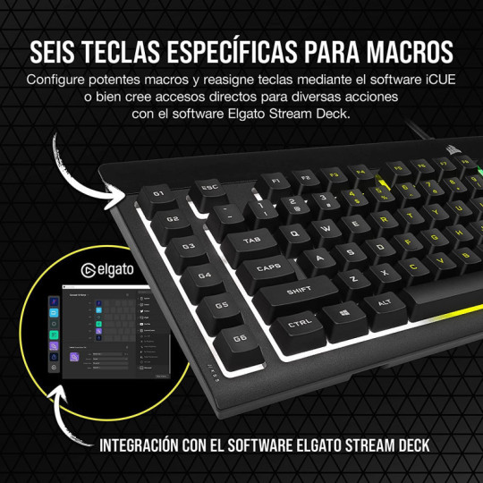 TECLADO CORSAIR K55 PRO GAMING MACRO KEY