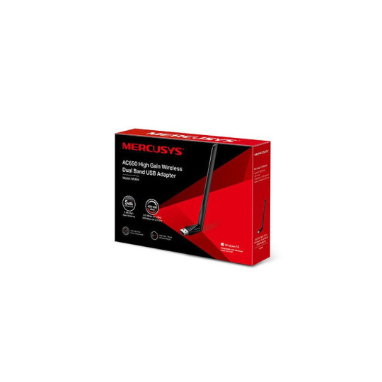 Placa de red MU6H High Gain USB Mercusys Dual Band AC650