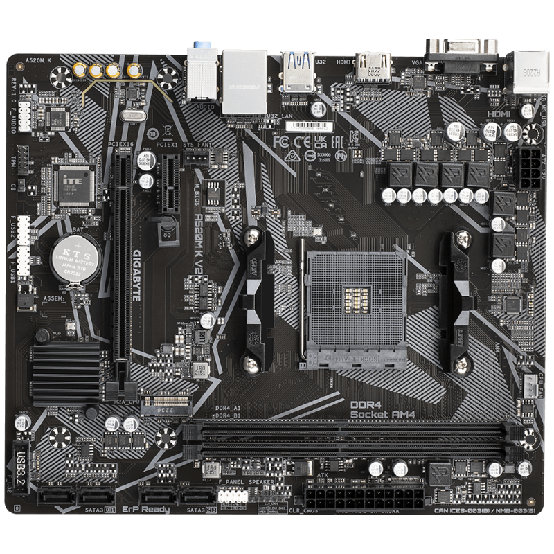 MOTHER GIGABYTE A520M K V2 DDR4 AM4 (3RA/4TA/5TA GEN)