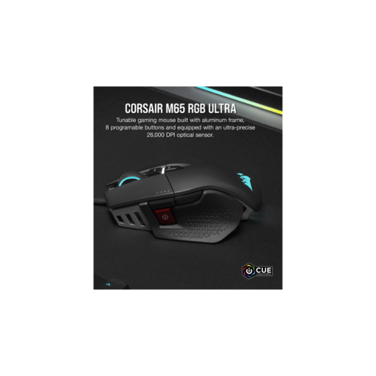 MOUSE CORSAIR M65 RGB ULTRA ALUMINIO FPS BLACK