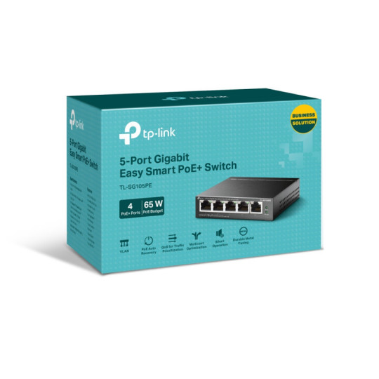 SWITCH 5P GIGA (4 PTOS POE) TP-LINK SMART DESK TL-SG105PE