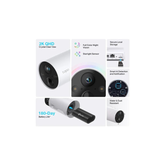 CAMARA IP CLOUD TP-LINK TAPO C420S2 KIT 2 CAM +HUB