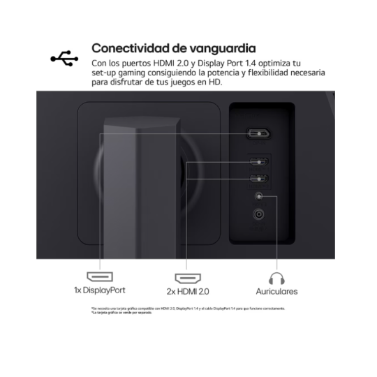 MONITOR LG 27" GAMER 27GS75Q-B IPS QHD 180 Hz ULTRAGEAR