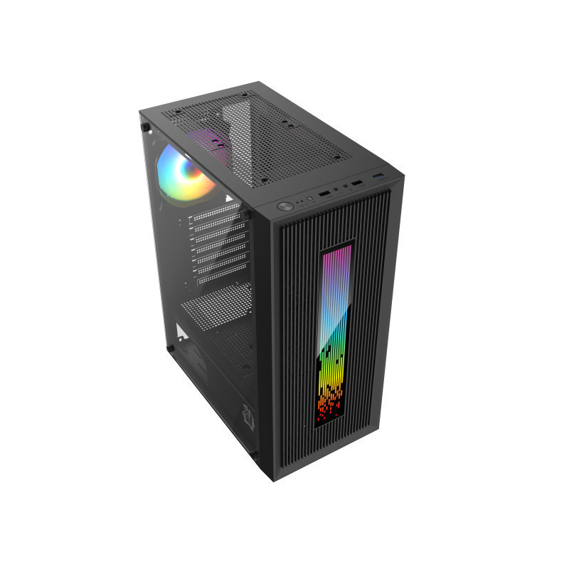 Gabinete Raptor Vortex TG Mid-Tower RGB Back Fan x1 + Led Front w/button control